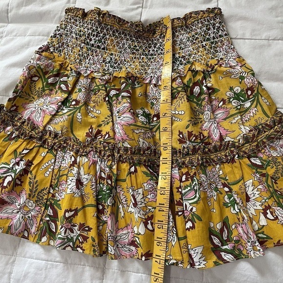 Jennifer & Grace Mini Skirt Size Large Floral Embroidery Ruffles Boho Co… - Picture 5 of 8